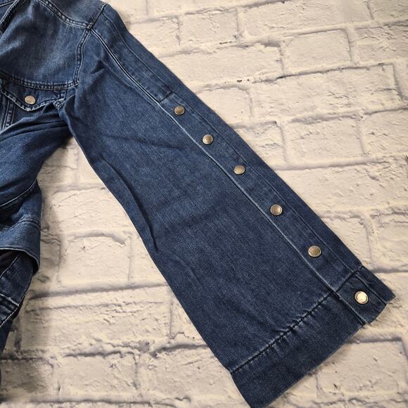 Liverpool Bell Snap Sleeve Beckett Blue Denim Jean Jacket size Medium - Picture 10 of 16